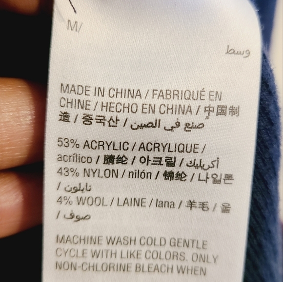 INC International Concepts | Women's Navy Cold Shoulder Sweater (Size Medium) - Picture 5 of 15